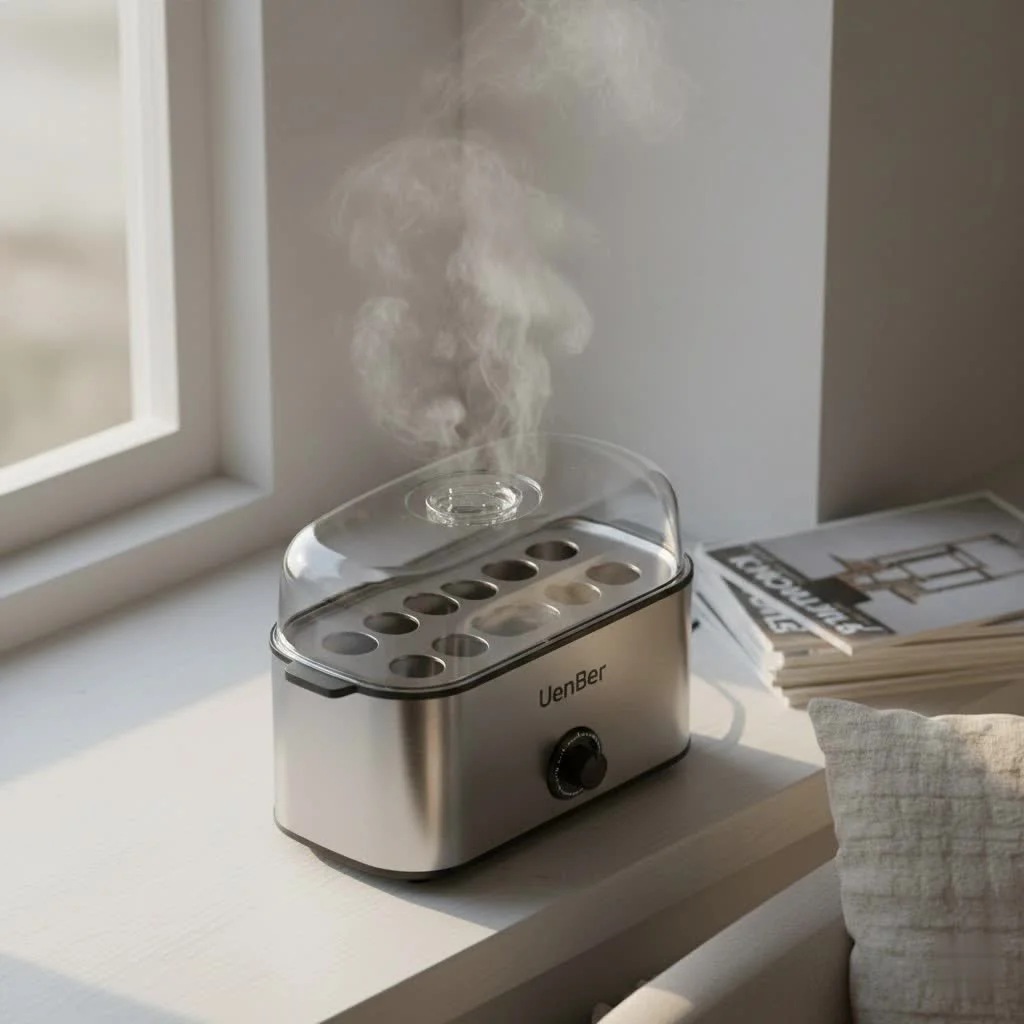 Electric egg boiler with steam cooking eggs